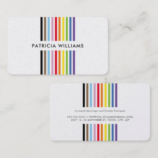 モダン ミニマル カラー ストライプ レインボー プライド LGBTQ 名刺