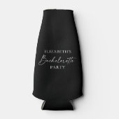 モダン ミニマル カリグラフィー ブライズパーティー ボトルクーラー (正面)