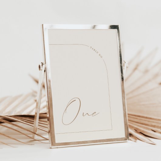 モダン ミニマル カリグラフィー ワンテーブルナンバー 招待状