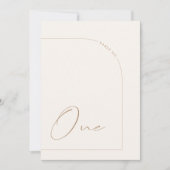 モダン ミニマル カリグラフィー ワンテーブルナンバー 招待状 (正面)