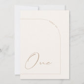 モダン ミニマル カリグラフィー ワンテーブルナンバー 招待状 (裏面)