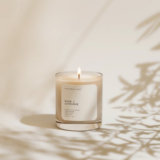 モダン ミニマル キャンドル コスメ スクエアシール