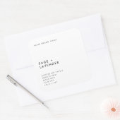 モダン ミニマル キャンドル コスメ スクエアシール (封筒)