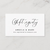 モダン ミニマル ギフト レジストリー 封入カード エンクロージャーカード (正面)
