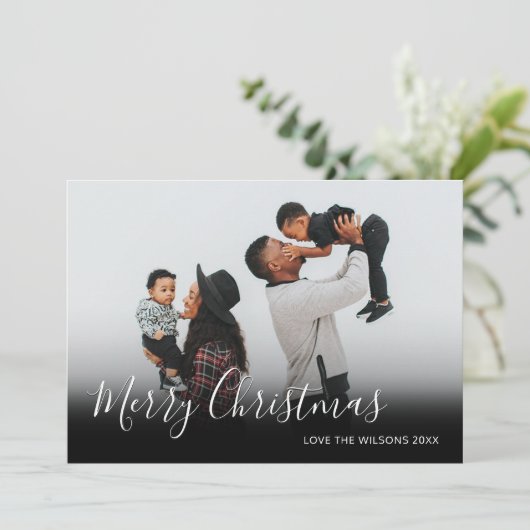 モダン ミニマル クリスマス スクリプト ファミリー フォト (スタンド正面)