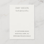 モダン ミニマル クリスマス ツリー ハート ネックレス ロゴ 名刺 (裏面)