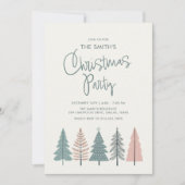 モダン ミニマル クリスマス パーティー 招待状 (正面)