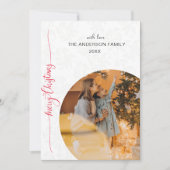 モダン ミニマル クリスマス フォト ホリデー (正面)