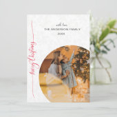 モダン ミニマル クリスマス フォト ホリデー (スタンド正面)