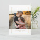 モダン ミニマル クリスマス ホリデー フォト カード (スタンド正面)