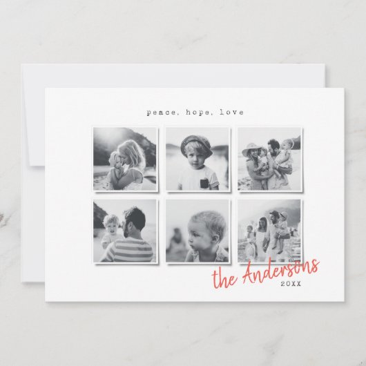 モダン ミニマル クリスマス マルチ フォト (正面)