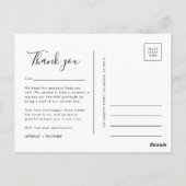 モダン ミニマル クリーン シンプル タイポグラフィー ウェディング ポストカード (裏面)