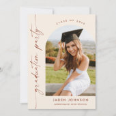 モダン ミニマル グラデーション2 フォト 卒業パーティー 招待状 (正面)