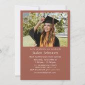 モダン ミニマル グラデーション2 フォト 卒業パーティー 招待状 (裏面)