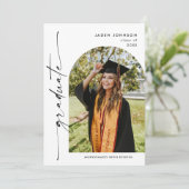 モダン ミニマル グラデーション2 フォト 卒業パーティー 招待状 (スタンド正面)