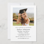 モダン ミニマル グラデーション2 フォト 卒業パーティー 招待状 (裏面)