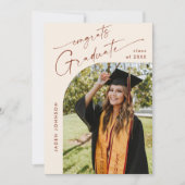 モダン ミニマル グラデーション4 フォト 卒業パーティー 招待状 (正面)