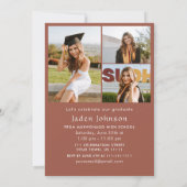 モダン ミニマル グラデーション4 フォト 卒業パーティー 招待状 (裏面)