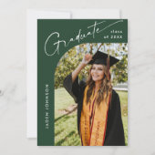 モダン ミニマル グラデーション4 フォト 卒業パーティー 招待状 (正面)