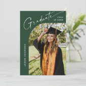 モダン ミニマル グラデーション4 フォト 卒業パーティー 招待状 (スタンド正面)