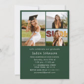 モダン ミニマル グラデーション4 フォト 卒業パーティー 招待状 (裏面)