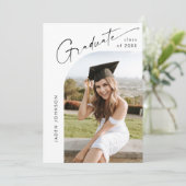 モダン ミニマル グラデーション5 フォト 卒業パーティー 招待状 (スタンド正面)