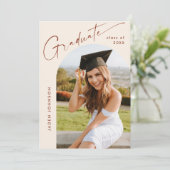 モダン ミニマル グラデーション5 フォト 卒業パーティー 招待状 (スタンド正面)