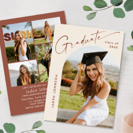 モダン ミニマル グラデーション5 フォト 卒業パーティー 招待状