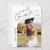 モダン ミニマル グラデーション5 フォト 卒業パーティー 招待状 (正面)
