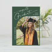 モダン ミニマル グラデーション フォト 卒業パーティー 招待状 (スタンド正面)