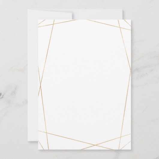 モダン ミニマル グリーンのウェディング 招待状 (裏面)