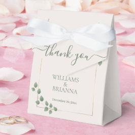 モダン ミニマル グリーン ジオメトリック ウェディング フェイバーボックス