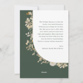モダン ミニマル グリーン フローラル アーチ フォト シーズンカード (裏面)