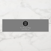 モダン ミニマル グレー カスタムロゴ モダン ペットボトルラベル (シングルラベル)