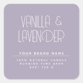 モダン ミニマル コスメ キャンドル パッケージング スクエアシール (正面)