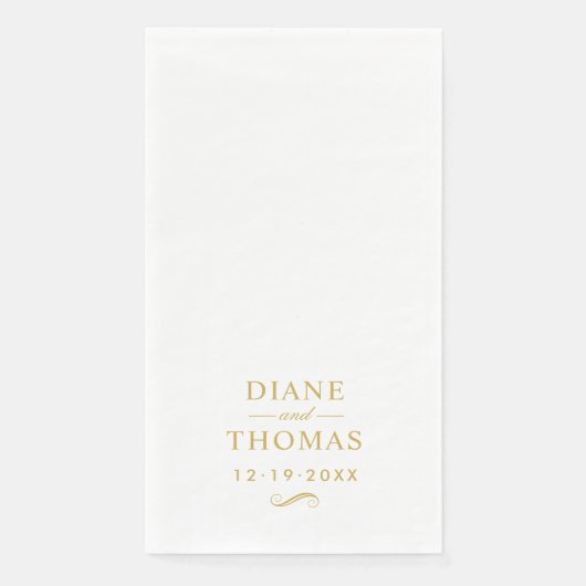 モダン ミニマル ゴールド カスタム ウェディング モノグラム (正面)