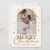 モダン ミニマル ゴールド クリスマス フォト アーク (正面)