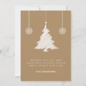 モダン ミニマル ゴールド クリスマス フォト アーク (裏面)