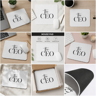 モダン ミニマル ザ CEO ブラック マウス パッド マウスパッド
