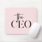 モダン ミニマル ザ CEO マウスパッド | シックなピンク (マウス)