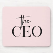モダン ミニマル ザ CEO マウスパッド | シックなピンク (正面)