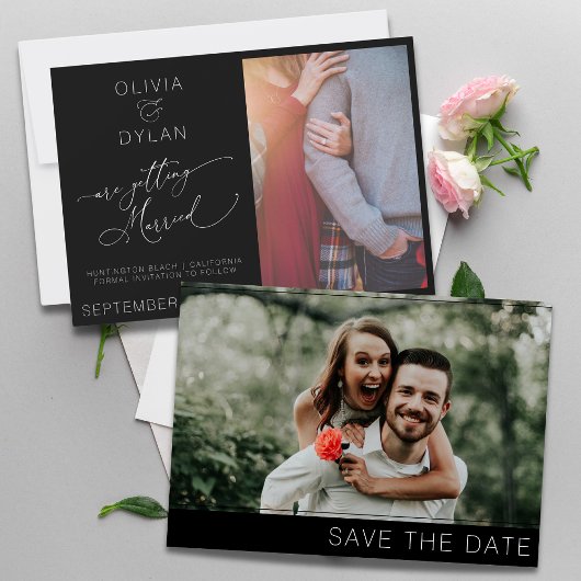 モダン ミニマル シック2 枚の写真 セーブザデート