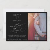 モダン ミニマル シック2 枚の写真 セーブザデート (裏面)