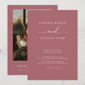 モダン ミニマル シンプル ウェディング 招待状 (正面/裏面)