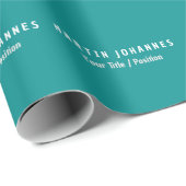 モダン ミニマル シンプル エレガント ブルー グリーン ラッピングペーパー (ロールコーナー)