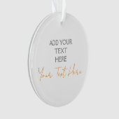 モダン ミニマル シンプル オーダーメイド テキスト追加 オーナメント (正面)