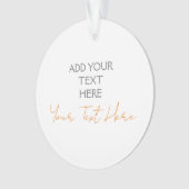 モダン ミニマル シンプル オーダーメイド テキスト追加 オーナメント (正面)