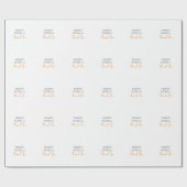 モダン ミニマル シンプル オーダーメイド 感謝 ラッピングペーパー (フラット)