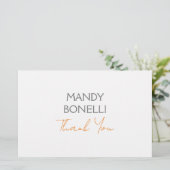 モダン ミニマル シンプル オーダーメイド 感謝 便箋 (スタンド正面)