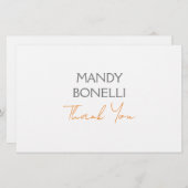 モダン ミニマル シンプル オーダーメイド 感謝 便箋 (正面/裏面)